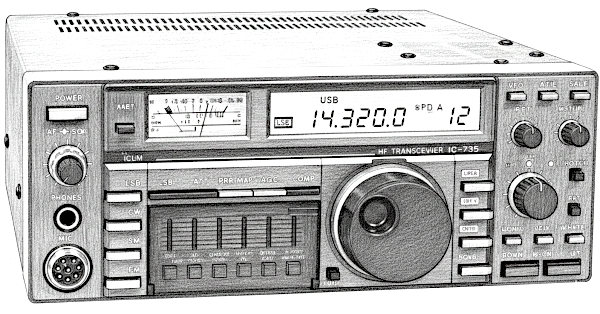 La radio Icom IC-735 La radio Icom IC-735