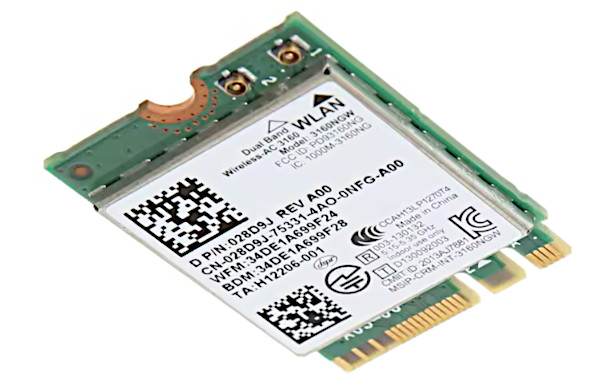 La minuscola scheda WiFi AC 3160NGW La minuscola scheda WiFi AC 3160NGW