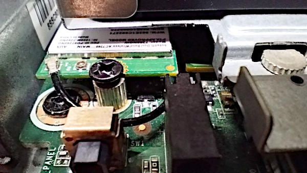 La scheda wi-fi montata