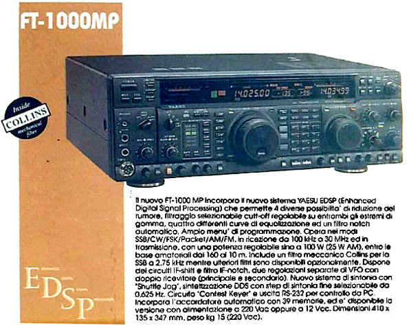 Yaesu Ft-1000MP in una pagina pubblicitaria di Radio Rivista del 9/96