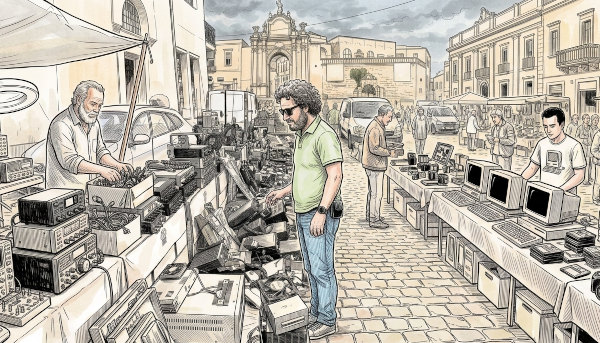 IK7XJA ad un mercatino radioamatoriale IK7XJA ad un mercatino radioamatoriale