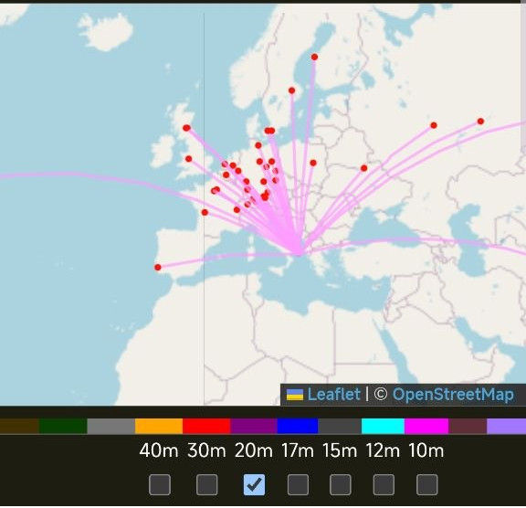 CQ e ascolti RBN in banda 20 Metri