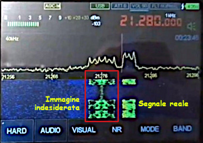 Il segnale ricevuto e la sua immagine indesiderata