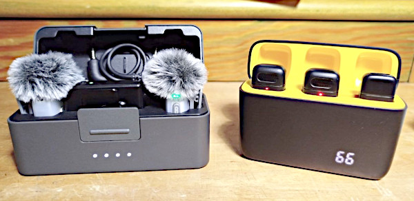 I due set di microfoni lavalier wireless provati I due set di microfoni lavalier wireless provati