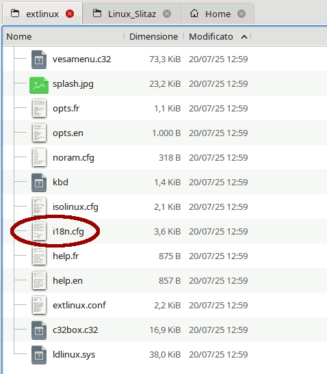 I file di configurazione di Slitaz I file di configurazione di Slitaz