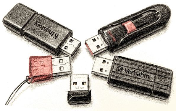 Un gruppo di chiavette USB di varie dimensioni e capacita` Un gruppo di chiavette USB di varie dimensioni e capacita`